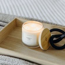 Load image into Gallery viewer, Aspen + Fog - 3 Wick Clear Glass Tumbler Soy Candle
