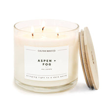 Load image into Gallery viewer, Aspen + Fog - 3 Wick Clear Glass Tumbler Soy Candle
