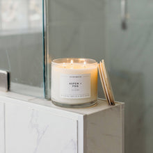 Load image into Gallery viewer, Aspen + Fog - 3 Wick Clear Glass Tumbler Soy Candle
