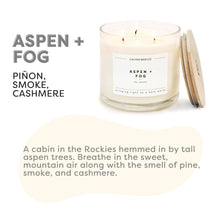 Load image into Gallery viewer, Aspen + Fog - 3 Wick Clear Glass Tumbler Soy Candle
